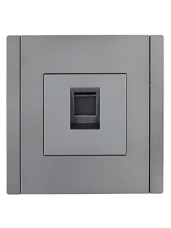 FORTE&PIANO Розетка комп. RJ45 кат.5E FP532 сталь | FP-K10-1-K46 | IEK — миниатюра 2