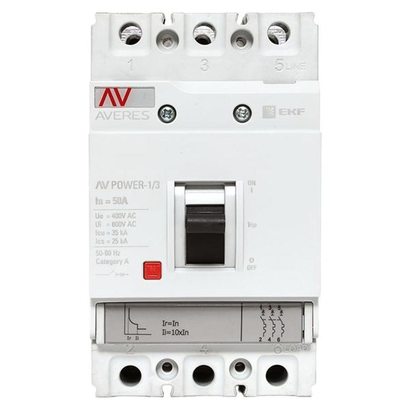 Выключатель автоматический AV POWER-1/3 50А 35kA TR | mccb-13-50-TR-av | EKF — миниатюра 11