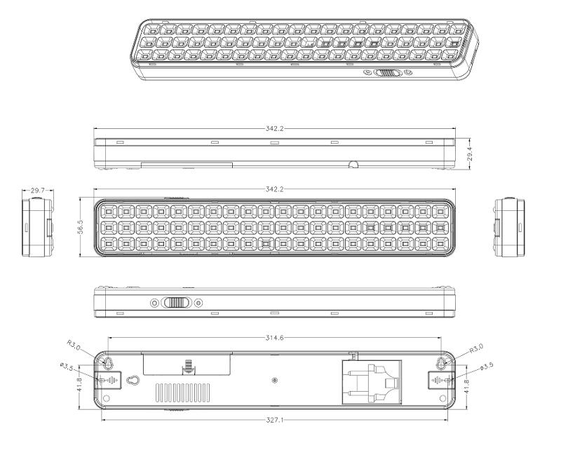 Светильник аварийного освещения светодиодный DBA-106-0-20 постоянный 60LED 6ч IP20 | Б0044399 | ЭРА — миниатюра 4