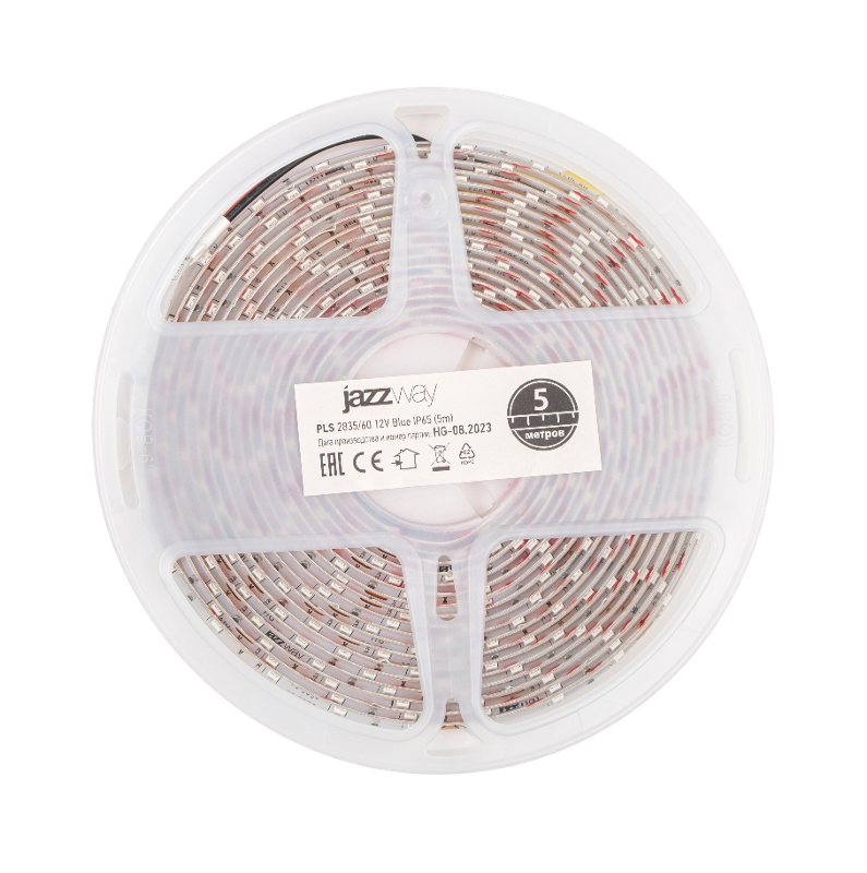Лента светодиодная LED PLS 2835/60 6Вт 12В синий IP65 5м | 2858979 | Jazzway — миниатюра 1