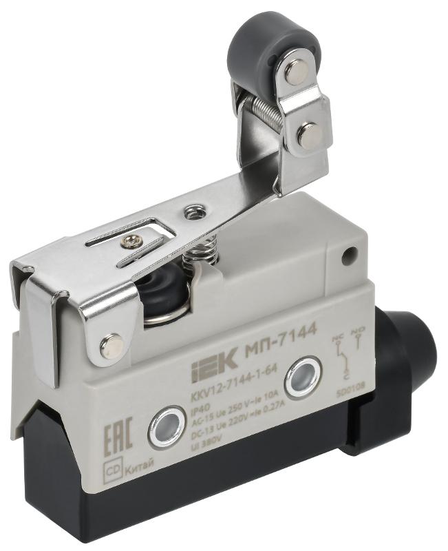Микровыключатель концевой МП-7144 укор. рычаг с рег. рол. IP40 | KKV12-7144-1-64 | IEK — IEK (ИЭК)