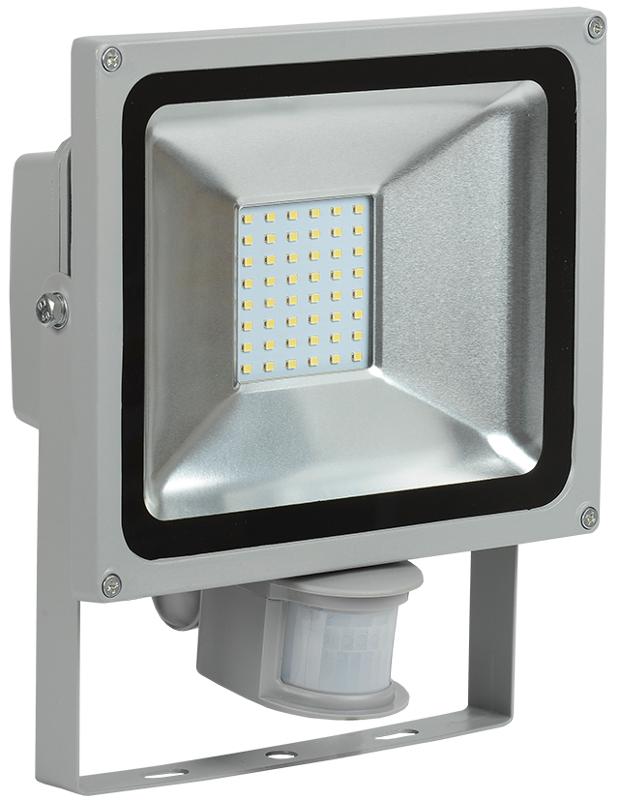 Прожектор светодиодный СДО 05-30Д SMD 30Вт 6500К IP44 серый, детектор | LPDO502-30-K03 | IEK — IEK (ИЭК)