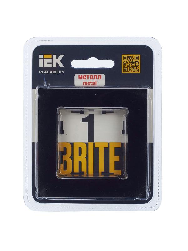 BRITE Рамка 1-ая РУ-1-1-БрЧ металл черный | BR-M12-M-K02 | IEK — миниатюра 9