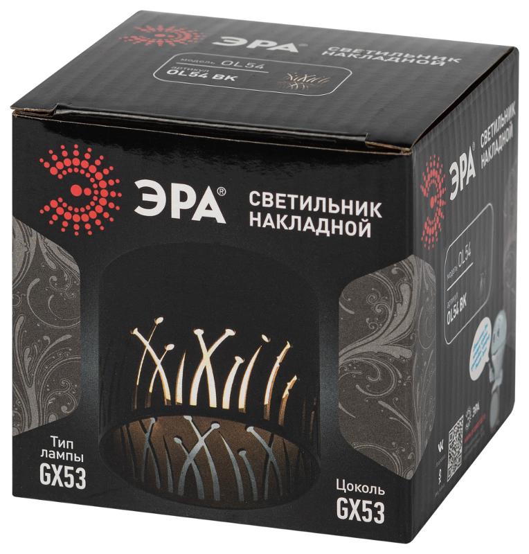 Светильник настенно-потолочный спот  OL54 BK под лампу GX53 черный IP20 | Б0061192 | ЭРА — миниатюра 2