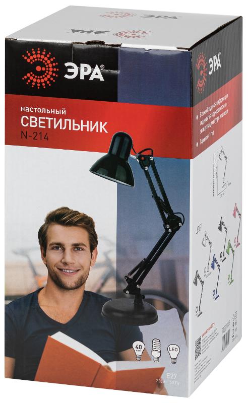 Настольный светильник N-214-E27-40W-GR зеленый | Б0052764 | ЭРА — миниатюра 2