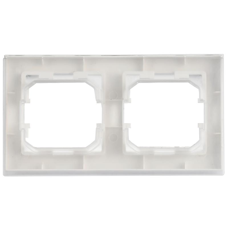 BRITE Рамка 2-местная IP44 РУ-2-БрАБ-44 арктический белый  | BR-M22-44-K91 | IEK — миниатюра 3
