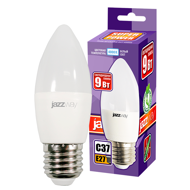 Лампа светодиодная PLED- SP C37 9w E27 4000K-E | .5019065 | Jazzway — миниатюра 3