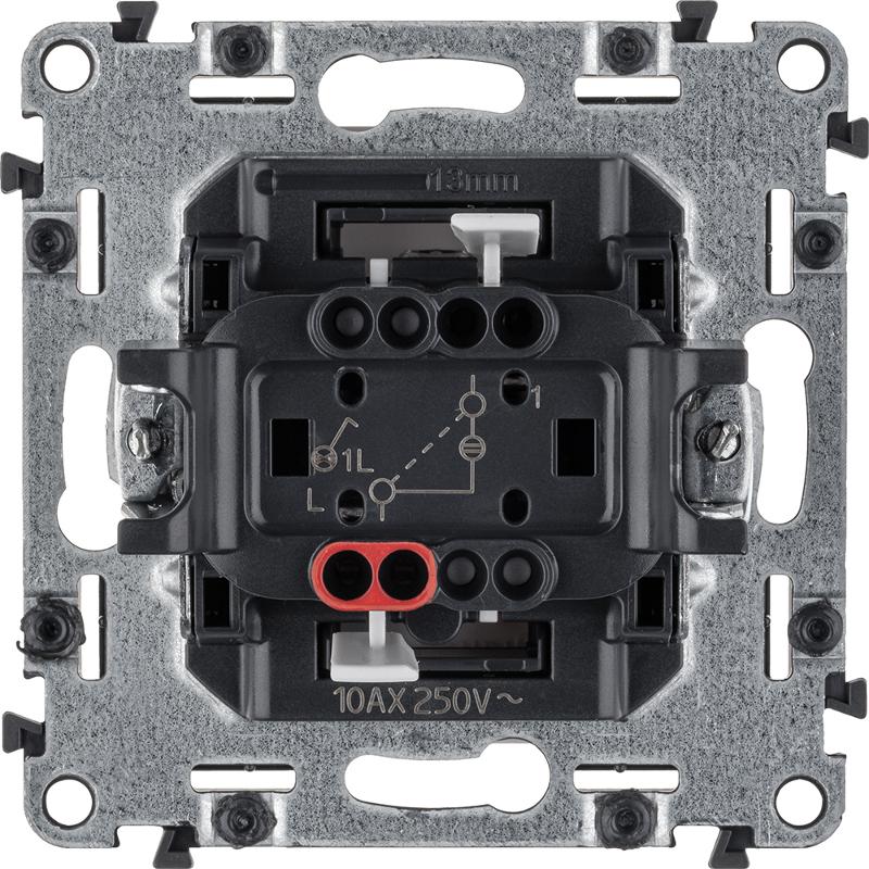 Valena LIFE DIY Белый Выключатель 1-клавишный с подсветкой 10А 250В — миниатюра 2