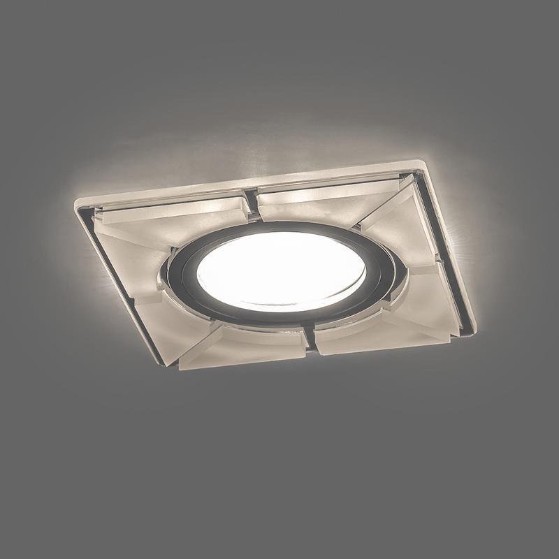 Светильник встраиваемый с LED подсветкой CD994 потолочный MR16 G5.3 белый матовый, хром | 40508 | Feron — миниатюра 2