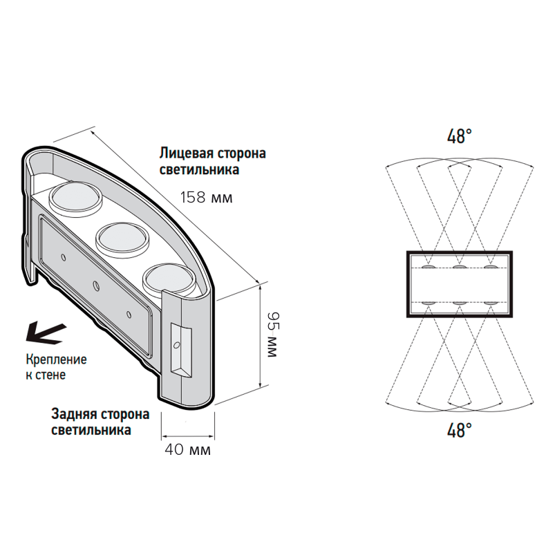 Светильник светодиодный PWL-80160 6w 4000K BL 230V IP44 | .5039858 | Jazzway — миниатюра 6