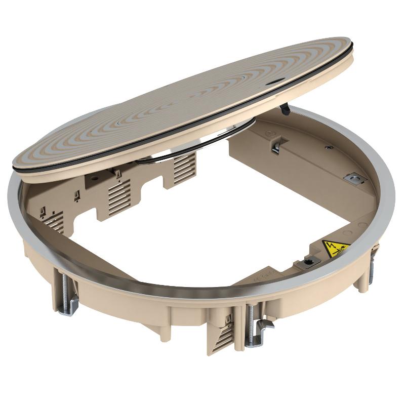 Лючок GRAF9-2 U, IP65 (для 12xModul45 в 3xUT4, напольный люк, серебристый, бежевый) | 7405754 | OBO Bettermann — OBO Bettermann