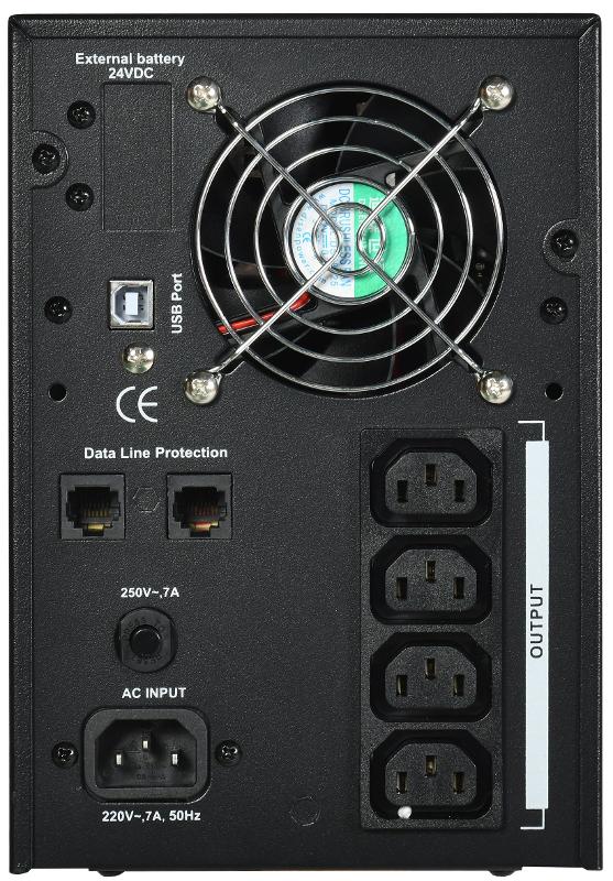ITK ELECTRA LT ИБП 1кВА/0,8кВт с АКБ 2х7AH USB | ELT-1000VA-1-002 | ITK — миниатюра 4