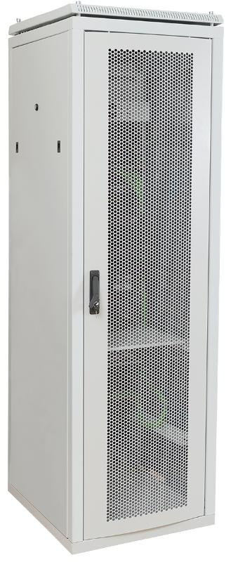 Шкаф сетевой 19" LINEA N 18U 600х600 мм перфорированная передняя дверь серый | LN35-18U66-P | ITK — миниатюра 2