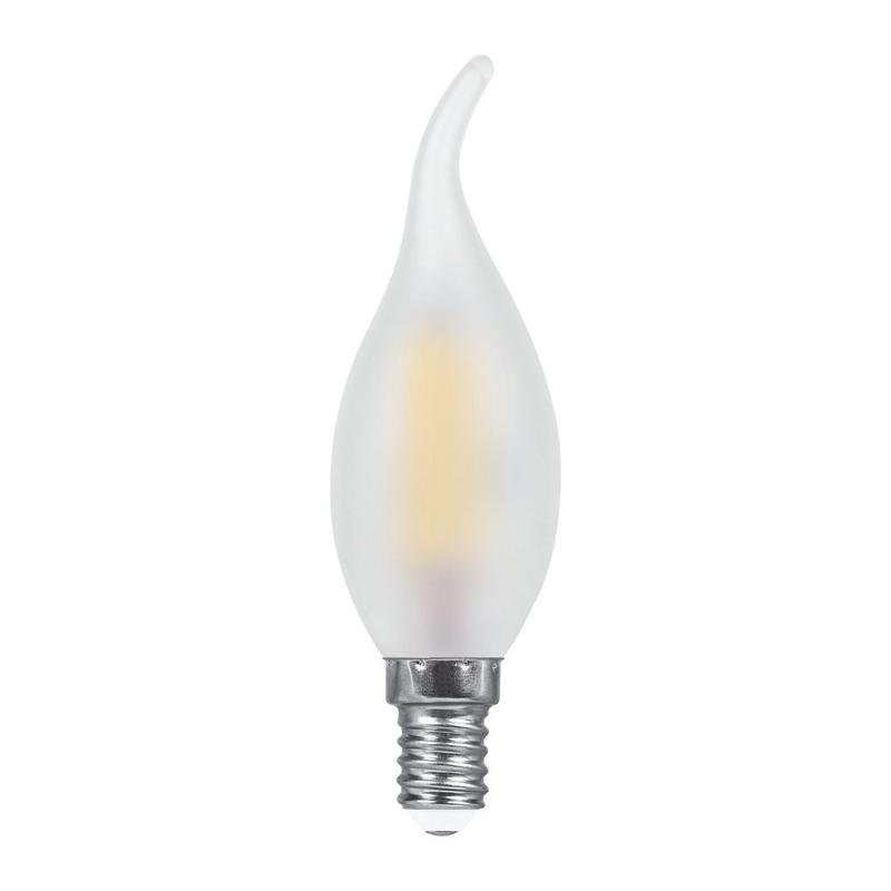 Лампа светодиодная LB-67 (7W) 230V E14 2700K филамент C35T матовая | 25786 | FERON — миниатюра 2
