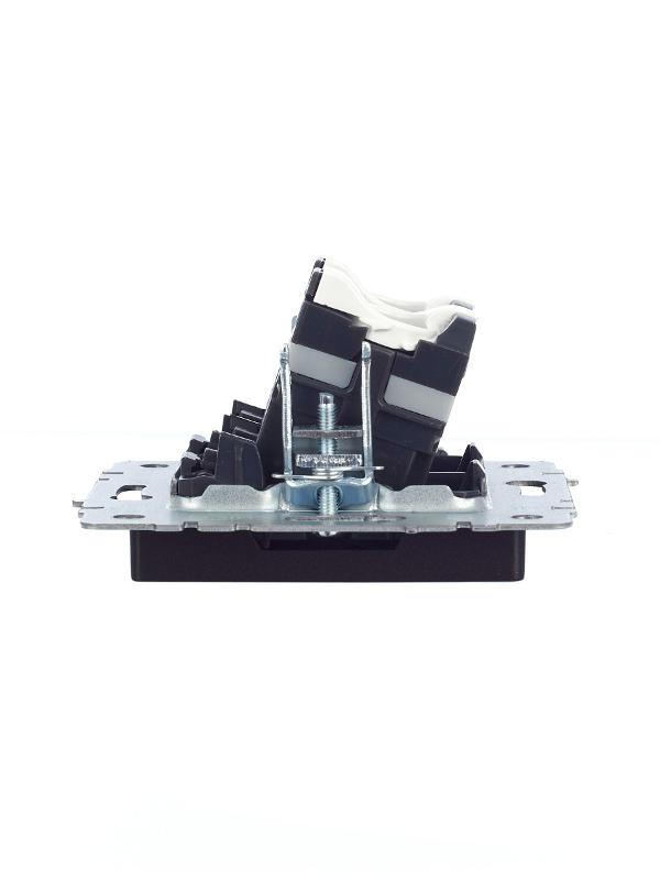BRITE Розетка компьютерная 2-ая RJ45 кат.5E РК10-2-БрЧ черный | BR-K20-1-K02 | IEK — миниатюра 15