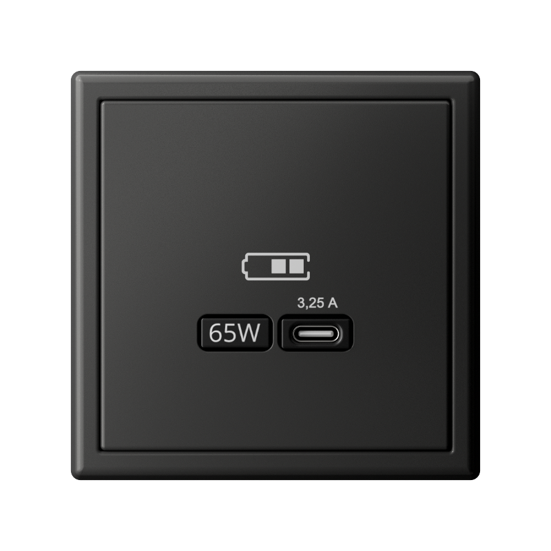 ArtGallery Базальт Розетка USB тип-С 65Вт высокоскор.заряд. QC, PD, механизм | GAL001427 | SE — миниатюра 5
