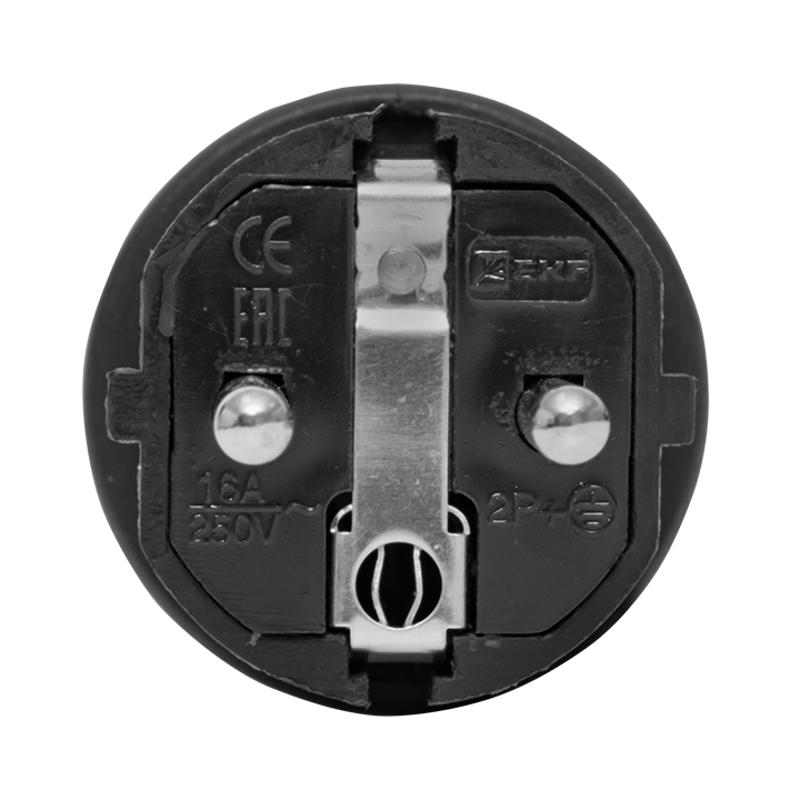 Вилка угловая каучуковая с кольцом 230В 2P+PE 16A IP44 EKF PROxima | RPS-017-16-230-44 | EKF — миниатюра 5