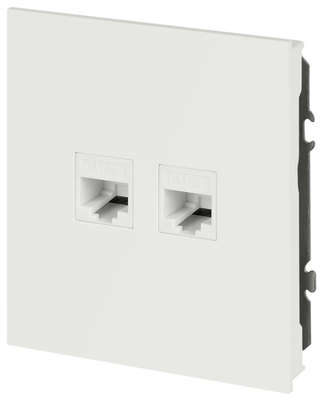 Розетка Arktik 16-3108-08 информационная двойная 2XRJ45 белый матовый | Б0070491 | ЭРА — миниатюра 3