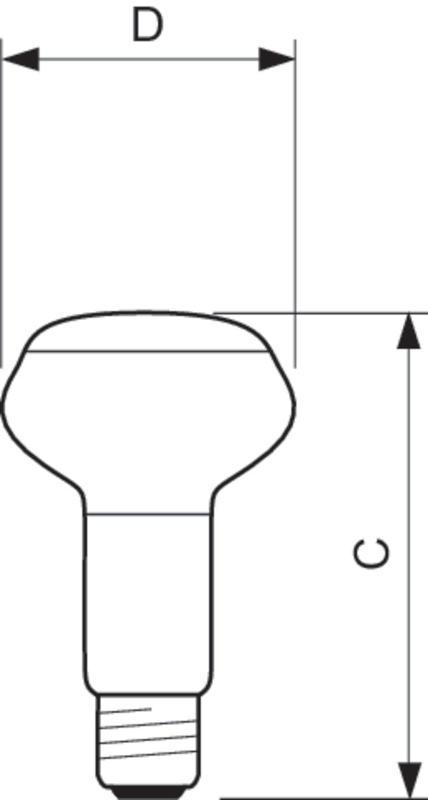 Лампа накаливания ЛОН Refl 40W E27 230V NR63 30D 1CT/30 | 926000006213 | PHILIPS — миниатюра 2