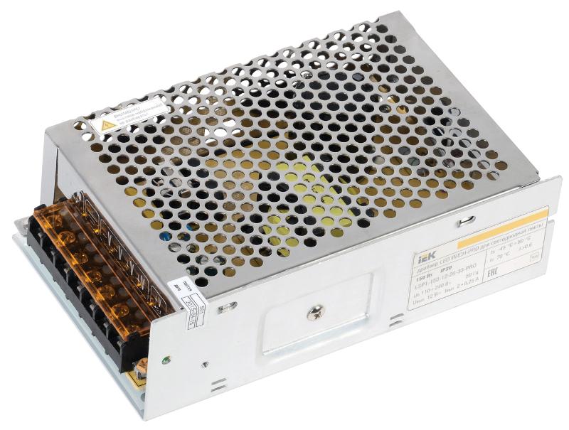 Драйвер для светодиодных лент LED ИПСН-PRO 150Вт 12В IP20 блок-клеммы | LSP1-150-12-20-33-PRO | IEK — IEK (ИЭК)