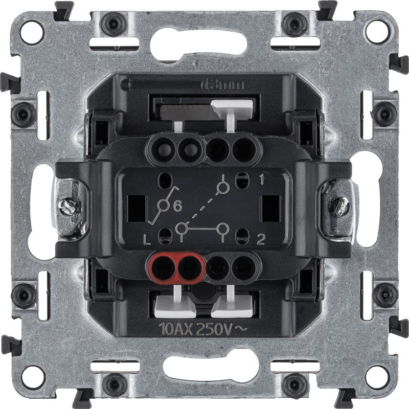 Valena LIFE DIY Алюминий Переключатель 1-клавишный 10А 250В — миниатюра 2