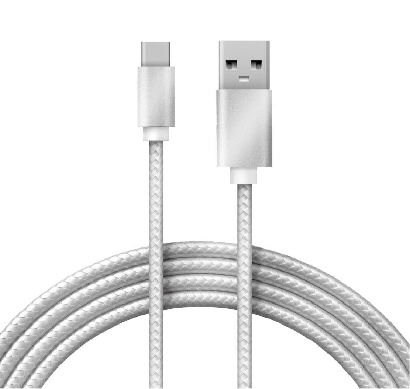Кабель USB-Type-C/2A/nylon/silver/1m/REXANT |18-1899 | REXANT — REXANT