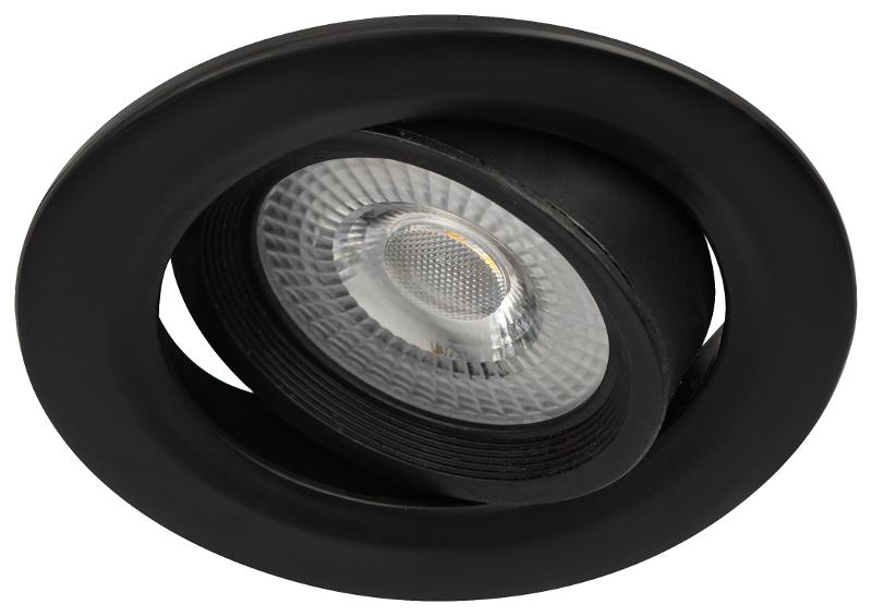 Светильник светодиодный встраиваемый KL LED 22A-5 4K BK круглый поворотн. LED SMD 5W 4000K ч | Б0039687 | ЭРА — миниатюра 3