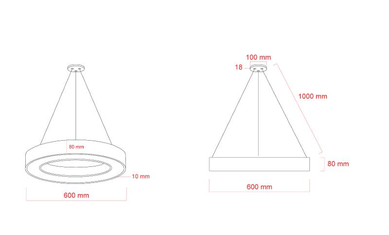 Светильник светодиодный Geometria Ring SPO-133-W-40K-045 45Вт 4000K 3200Лм IP40 600*600*80 белый подвесной ЛТ | Б0058904 | ЭРА — миниатюра 3