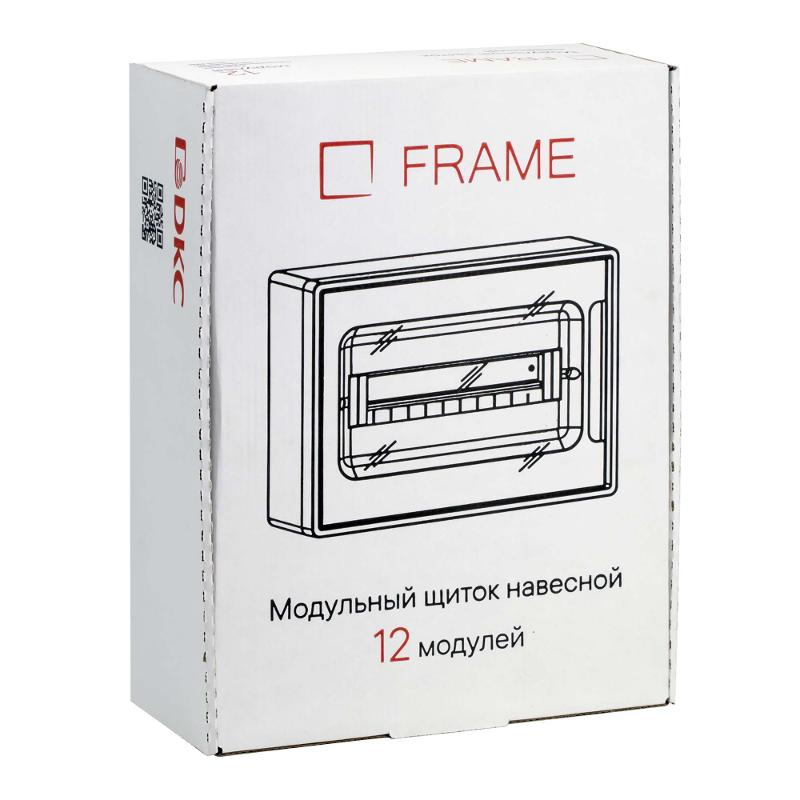 Щиток 12 мод настенный FRAME, белый, с тонированной дверцей, с 2 шинами  PEN на 6 и 8 отв. | F12W1WD | DKC — миниатюра 5