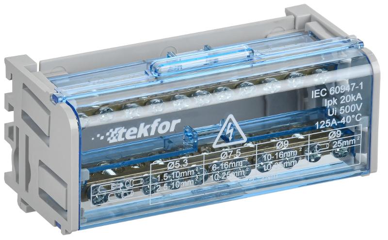 TEKFOR Шины на DIN-рейку (кросс-модуль) ШНК 2х11 L+PEN | TF-DN10-2-11-050 | IEK — IEK (ИЭК)