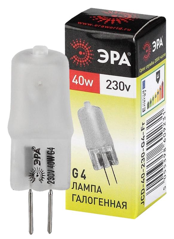 Лампа галогенная капсульная 40Вт 220В G4 JCD | C0039282 | ЭРА — миниатюра 1