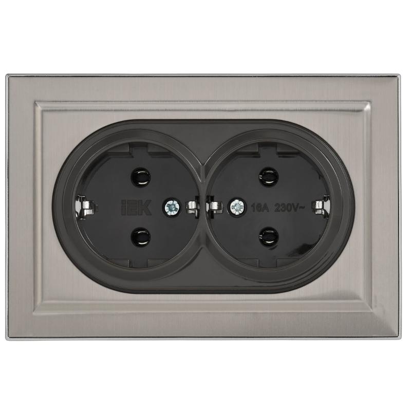 BRITE Роз. 2-я с з/к без з/ш 16А сб РС12-3-БрГН мет х/н  | BR-R21-16-M-K23-F | ИЭК — миниатюра 2