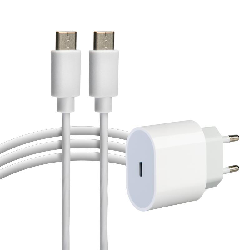 Сетевое зарядное устройство USB-C, 20Вт в комплекте с кабелем USB-C – USB-C | 16-0233-4 | REXANT — фото 1 | Sento