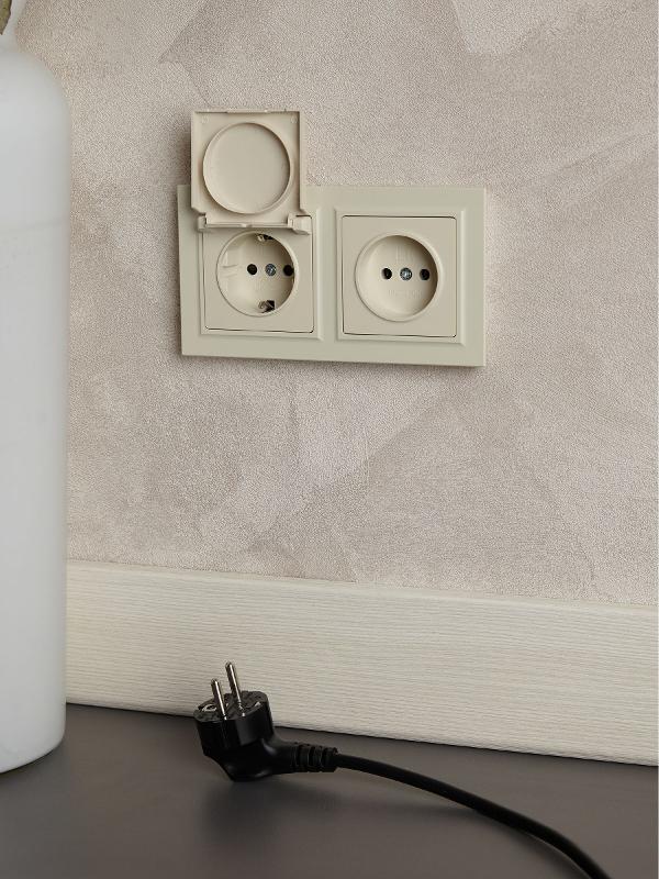 BRITE Рамка 2-ая IP44 РУ-2-БрКр-44 бежевый | BR-M22-44-K10 | IEK — миниатюра 6