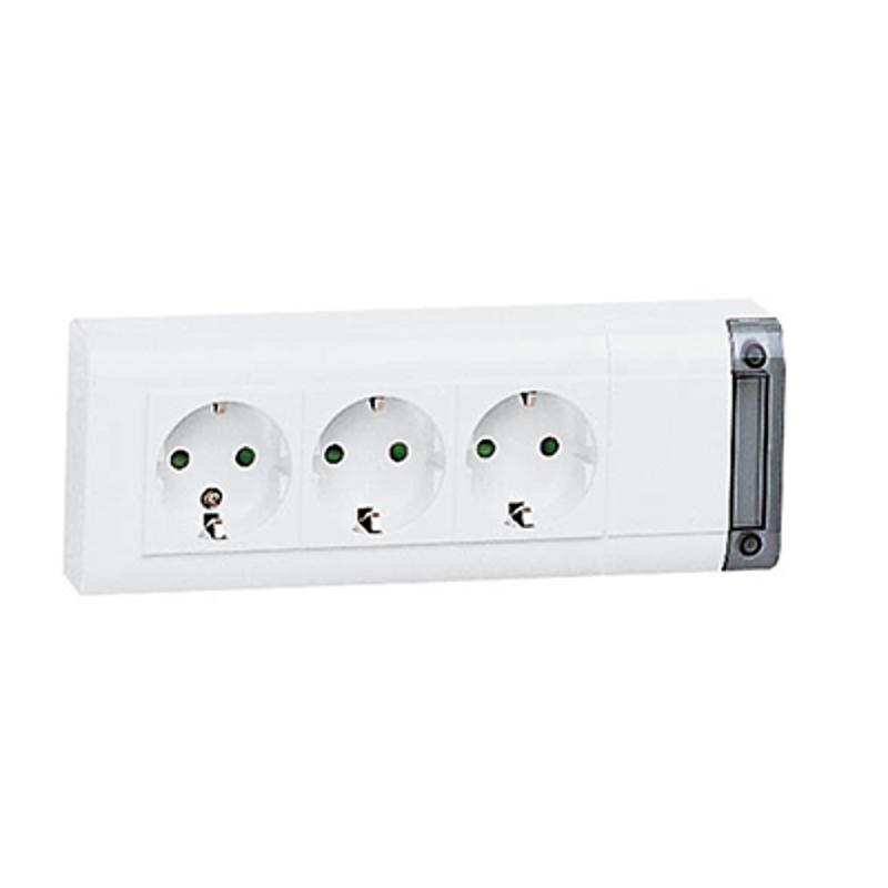 Многорозеточный блок - 3x2К+З - 250 В~ - с кабелем мм - длина 208 мм | 050625 | Legrand — Legrand