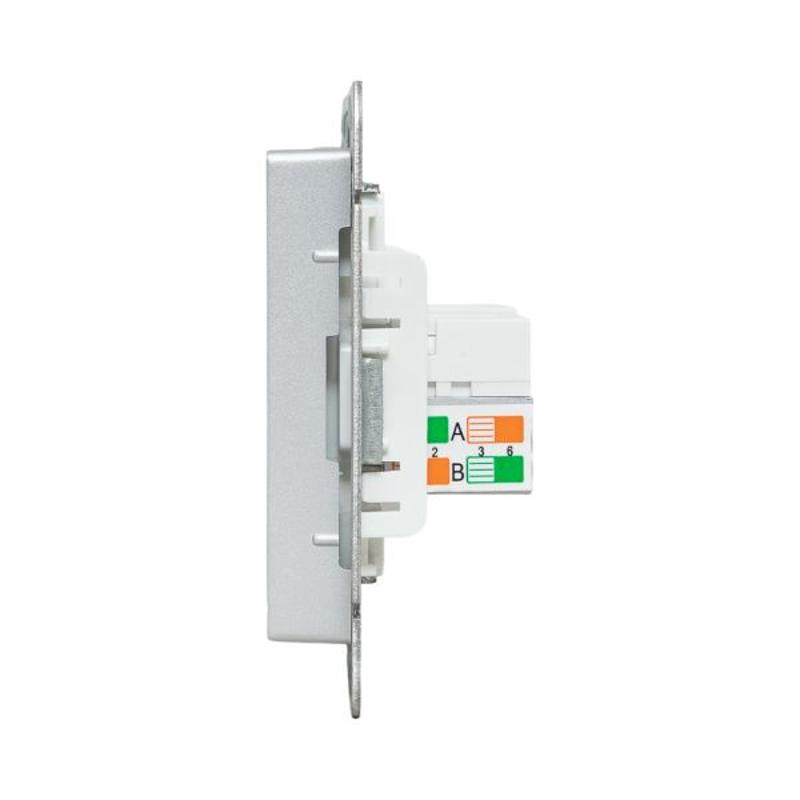 Механизм розетки RJ45 (cat5), алюминий Эпика EKF | UP1-SOA-RJ45-5 | EKF — миниатюра 8
