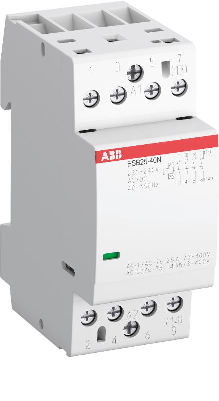 Контактор ESB25-31N-04 модульный (25А АС-1, 3НО+1НЗ), катушка 110В AC/DC | 1SAE231111R0431 | ABB — ABB