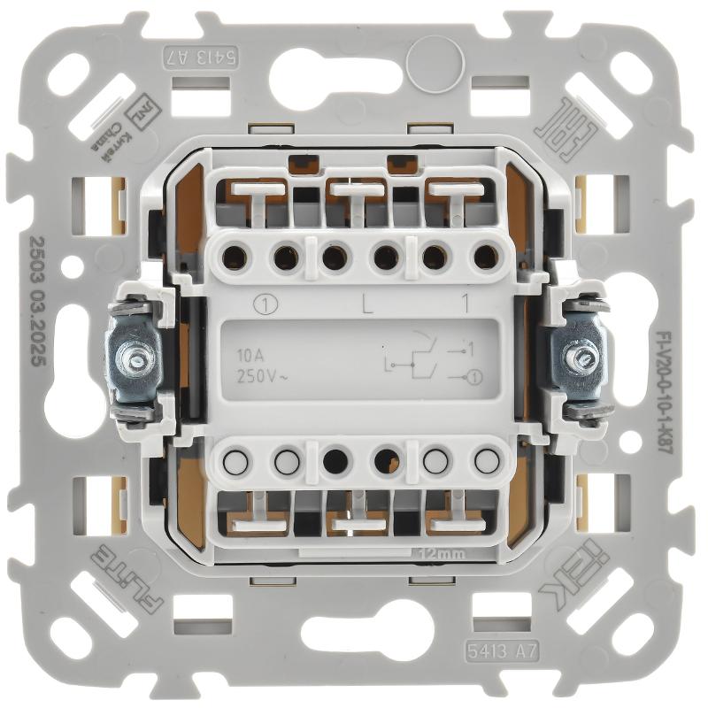 FLITE Выключатель 2-клавишный 10А ВС12-1-0-ФлН навахо | FI-V20-0-10-1-K87 | IEK — миниатюра 3
