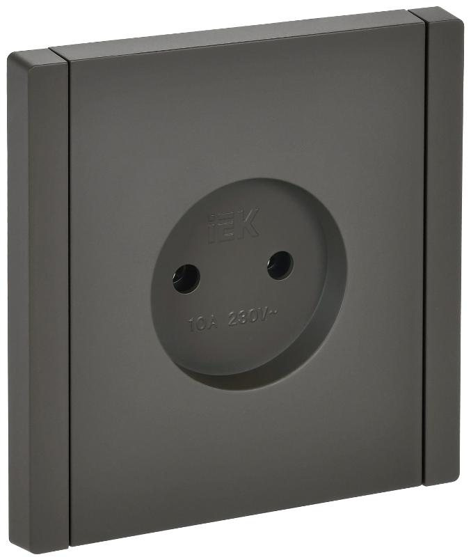 FORTE&PIANO Розетка без заземления, без шторок в/к 10А FP318 серый | FP-R10-10-K03 | IEK — IEK (ИЭК)
