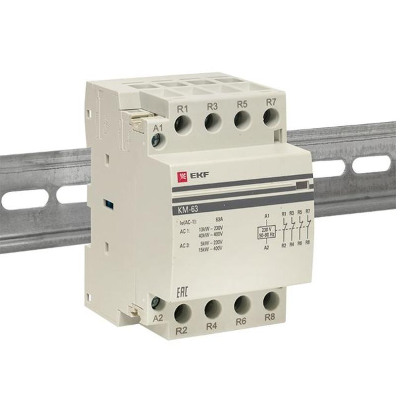 Контактор модульный КМ 63А 4NC (3 мод.) PROxima| km-3-63-04 | EKF — миниатюра 10