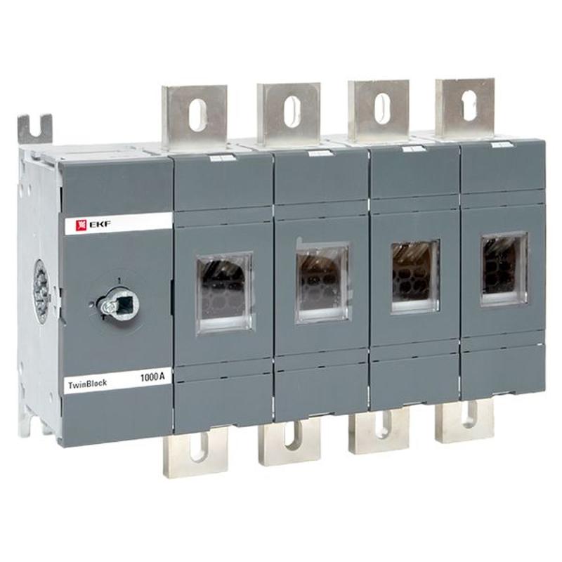 Рубильник 1000A 4P без рукоятки управления TwinBlock | tb-s-1000-4p | EKF — миниатюра 1