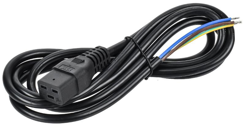 ITK Кабель электропитания PDU 3х1,5 2М C19-б/р | PC-C19-2M | ITK — ITK