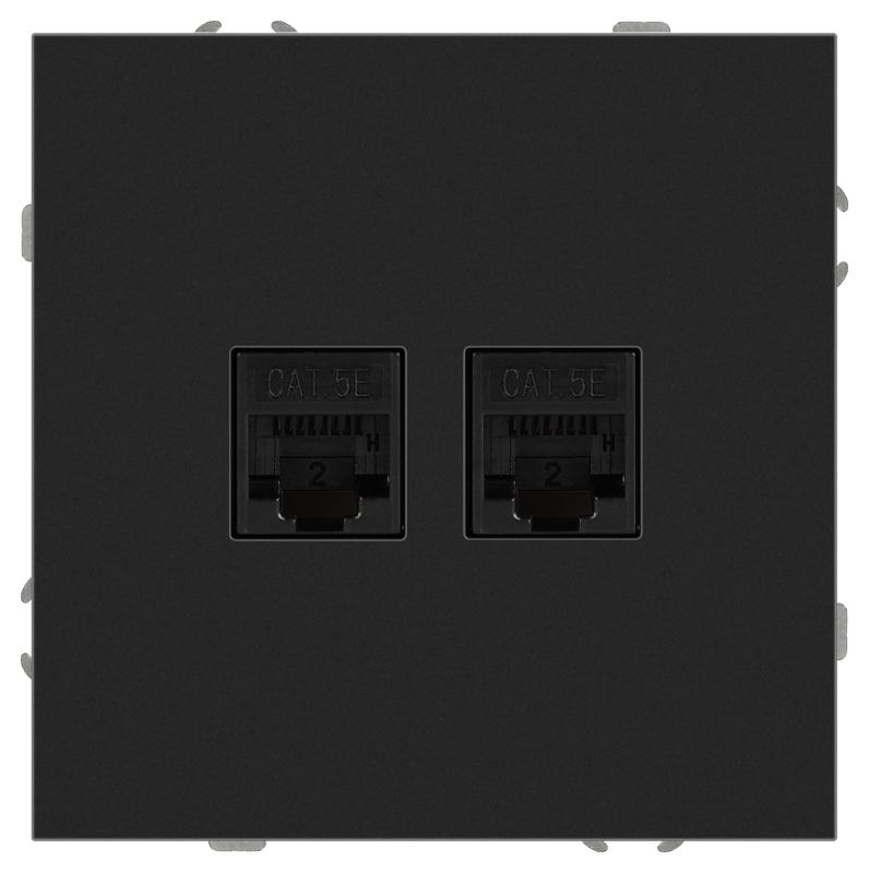 Розетка Galaxy 15-3108-05 информационная двойная 2XRJ45 IP20 антрацит | Б0070764 | ЭРА — миниатюра 4
