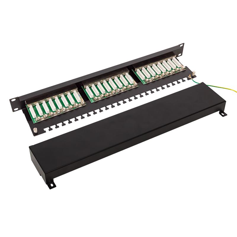 Патч-панель TERACOM CS 19'' Cat.6 1U полный экран STP 24 порта RJ-45 Dual IDC с органайзером|TRCS-PPNL-6STP-1U24|EKF — миниатюра 9