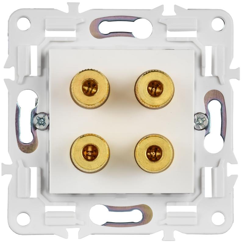 SKANDY Аудиорозетка 4-местная SK-A01W арктический белый | SK-S40-K01 | IEK — миниатюра 2