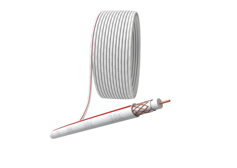 ЭРА Кабель коаксиальный SAT 50 М, 75 Ом, Cu/(оплётка Cu 75%), PVC, цвет белый, бухта 50 м | Б0044620 | ЭРА — ЭРА (Энергия света)