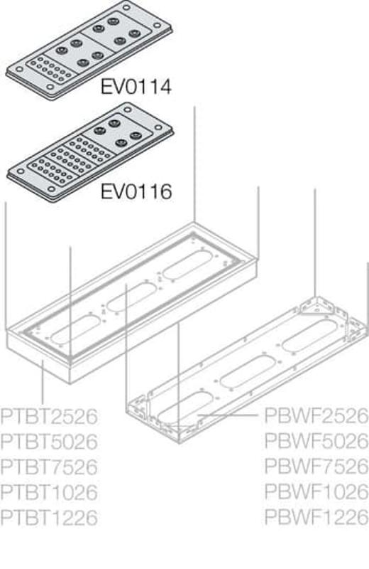 Фланец кабельный на 28 вводов,214х90 | EV0114 | ABB — ABB