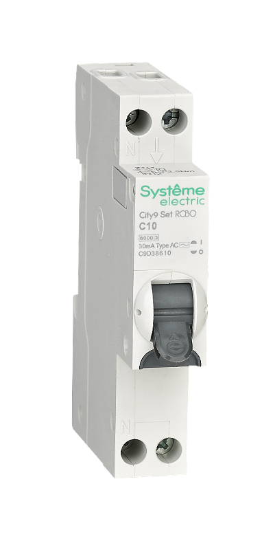 АВДТ City9 1П+Н C10 6000A 30мА AC 18мм | C9D38610 | SE — Systeme Electric