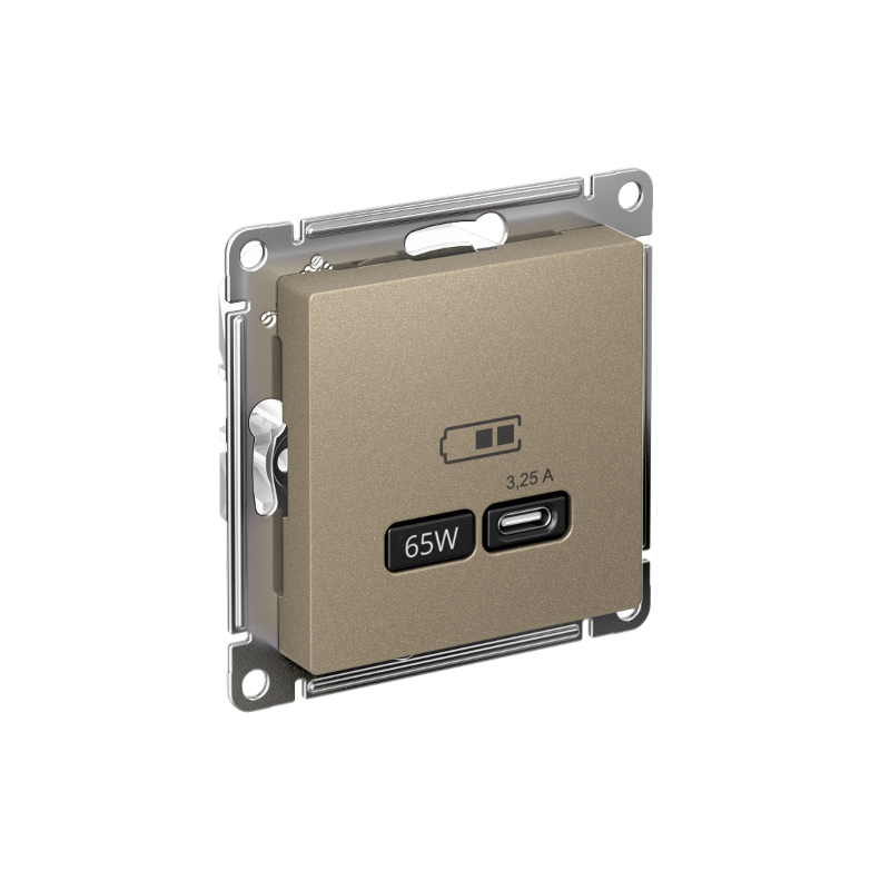 AtlasDesign Шампань USB Розетка тип-C 65W высокоскоростной заряд QC PD | ATN000527 | SE — миниатюра 1