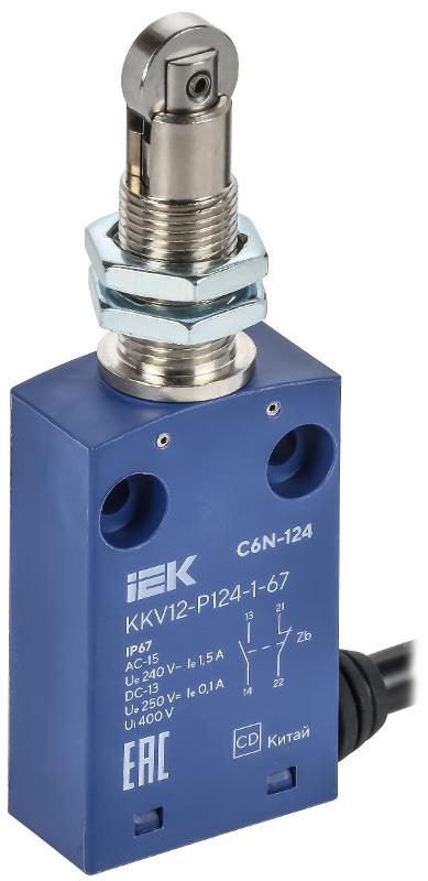 Выключатель концевой C6N-124 толк. с наж. рол. резьб. IP67 | KKV12-P124-1-67 | IEK — IEK (ИЭК)